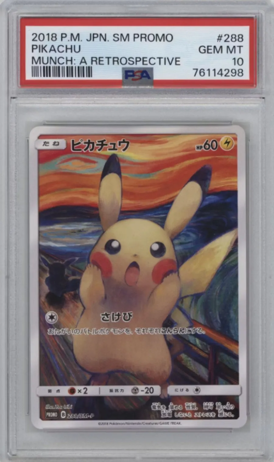 Pikachu — PSA 10 graded slab