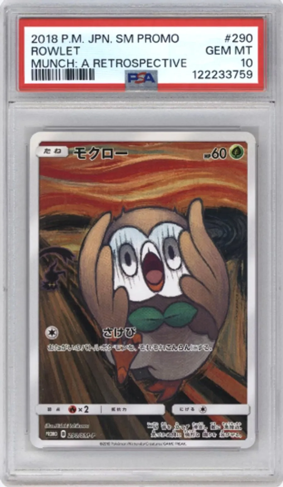 Rowlet — PSA 10 graded slab
