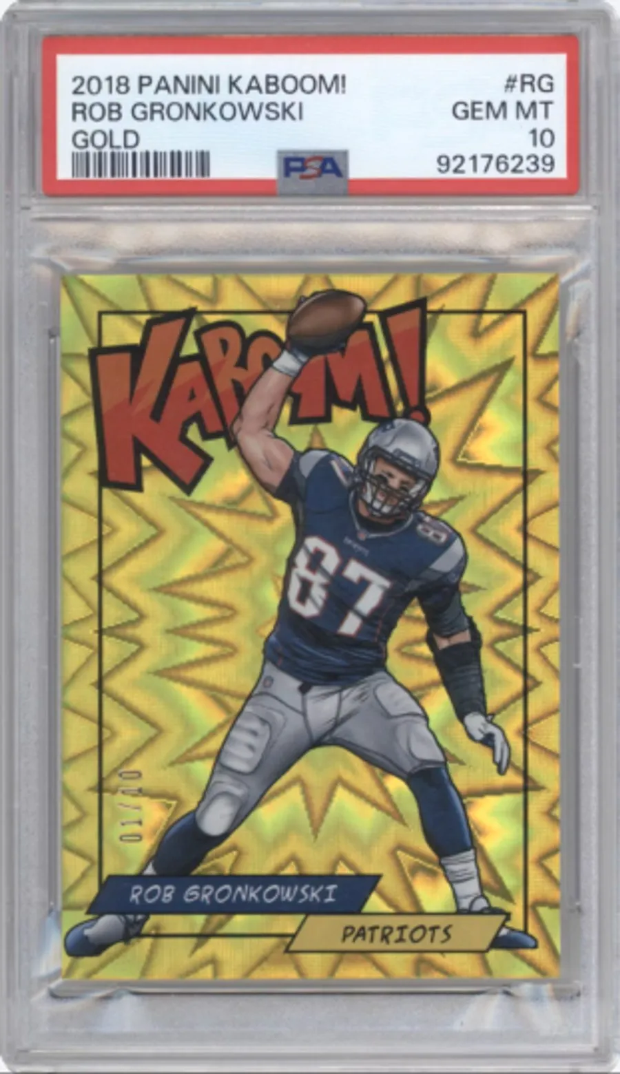 Rob Gronkowski — PSA 10 graded slab
