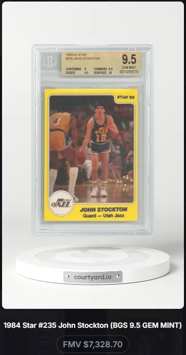 1984 Star #235 John Stockton, graded BGS 9.5
