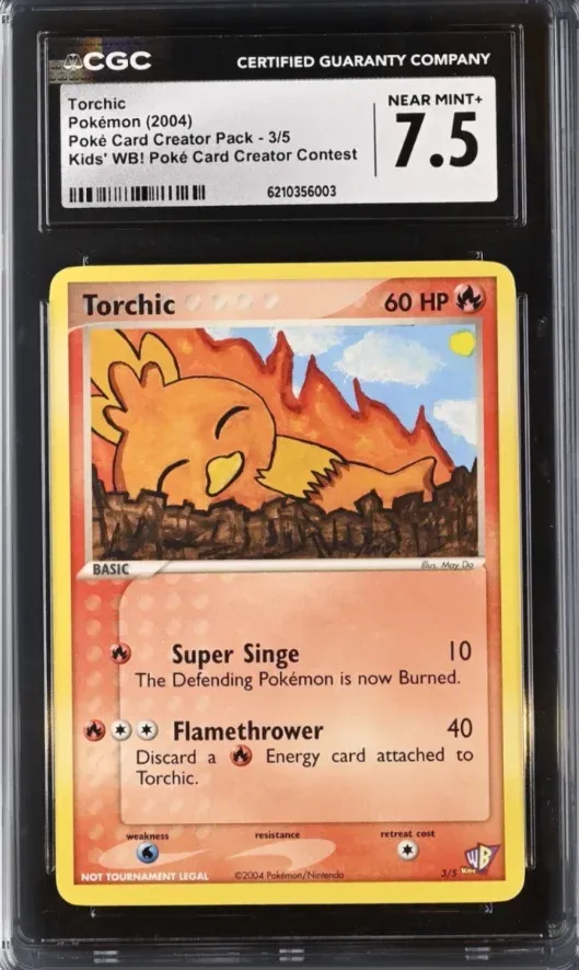 2004 Poké Card Creator Pack #3/5 Torchic Kids' W/th! Poké Card Creator Contest, graded CGC 7.5