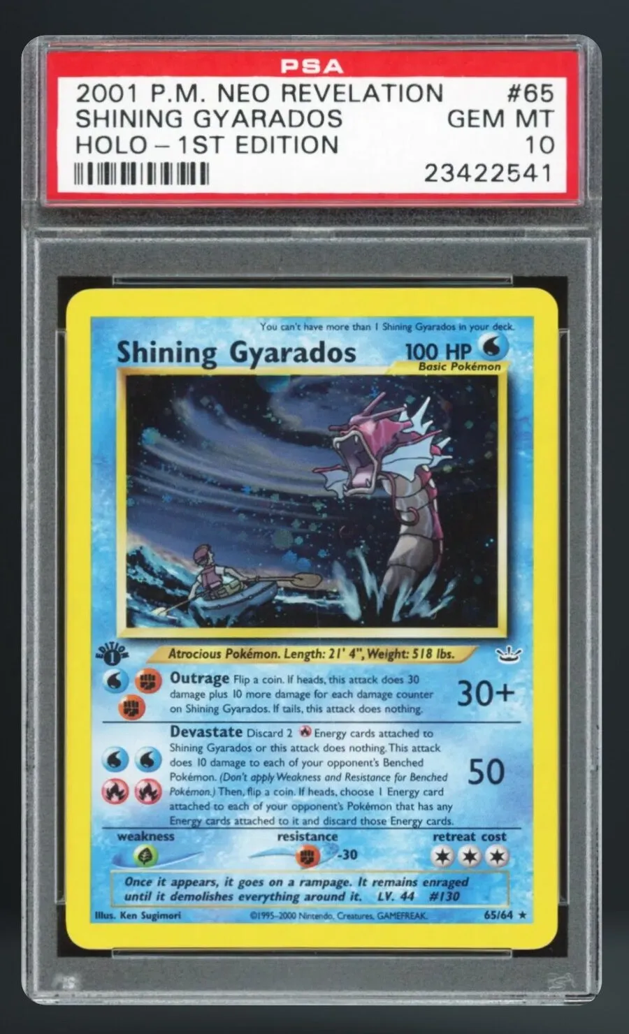 Shining Gyarados-Holo — PSA 10 graded slab