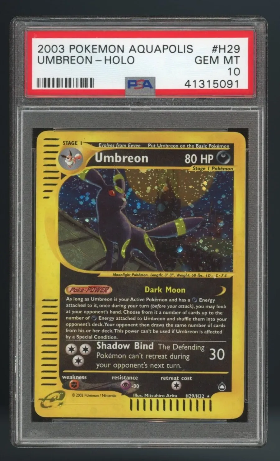 Umbreon-Holo — PSA 10 graded slab