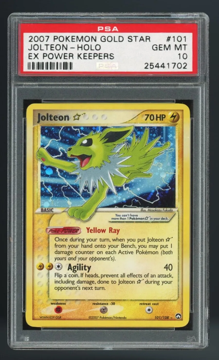 Jolteon-Holo — PSA 10 graded slab