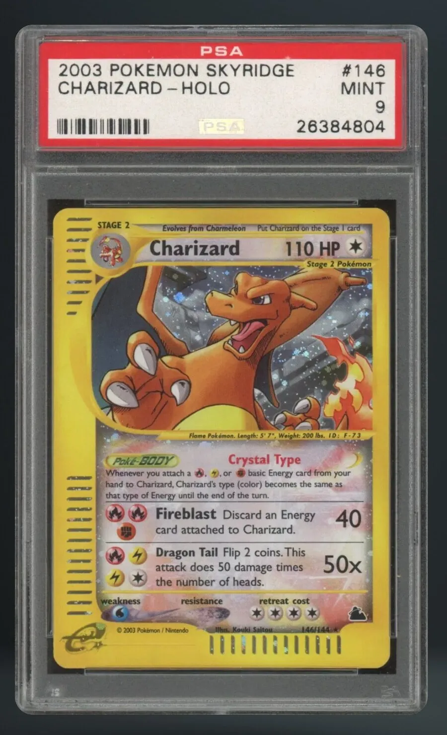 Charizard-Holo — PSA 9 graded slab