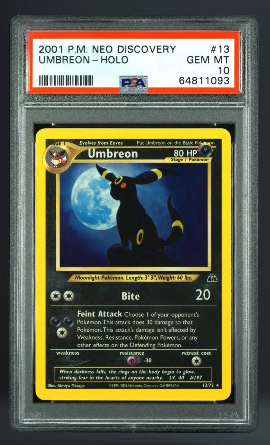 Umbreon-Holo — PSA 10 graded slab