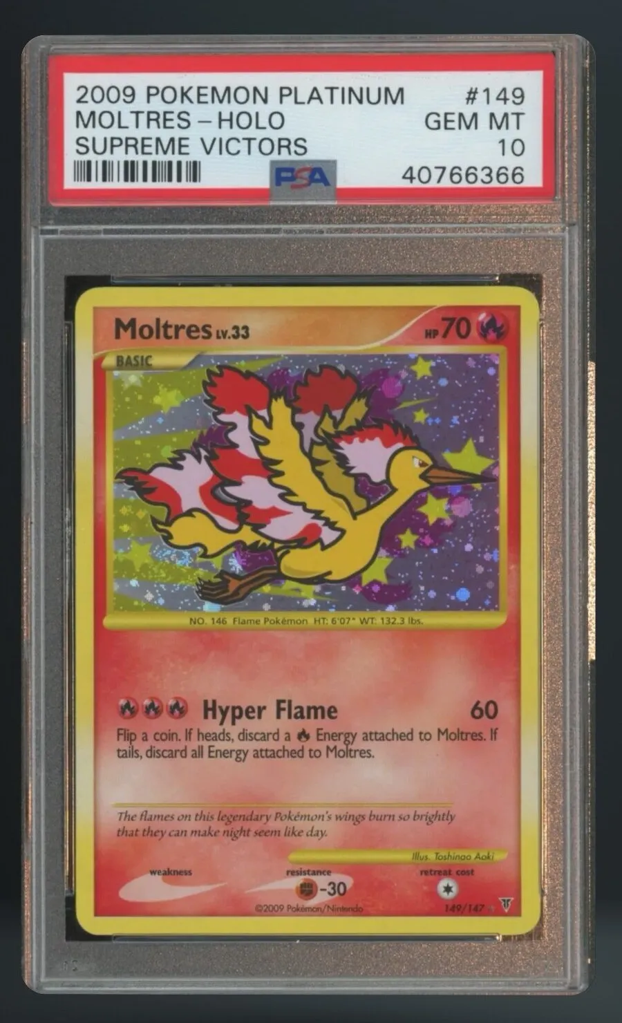 Moltres-Holo — PSA 10 graded slab