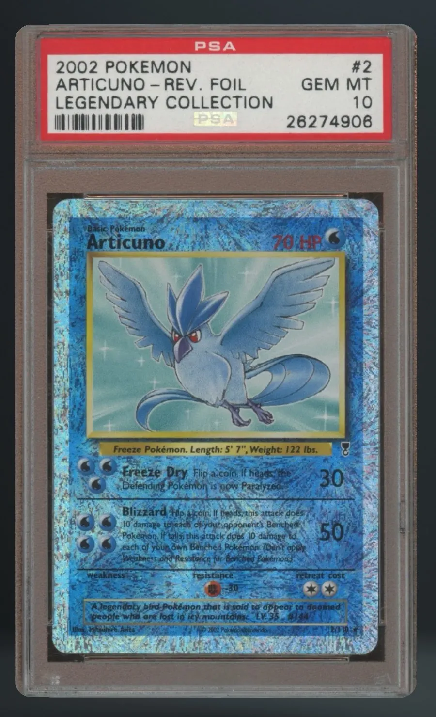 Articuno-Rev.foil — PSA 10 graded slab