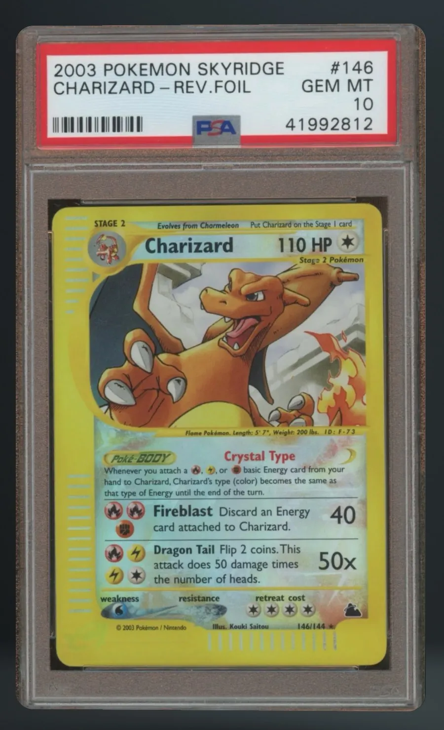 Charizard-Rev.foil — PSA 10 graded slab