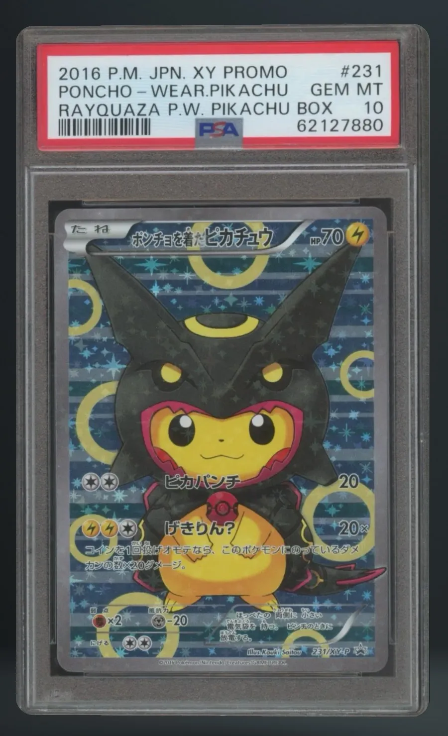Poncho-Wear.pikachu — PSA 10 graded slab