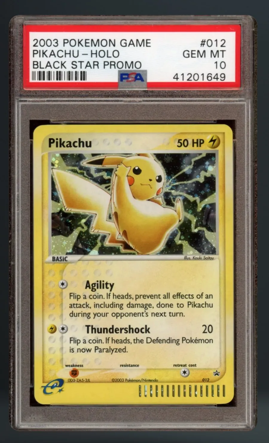 Pikachu-Holo — PSA 10 graded slab