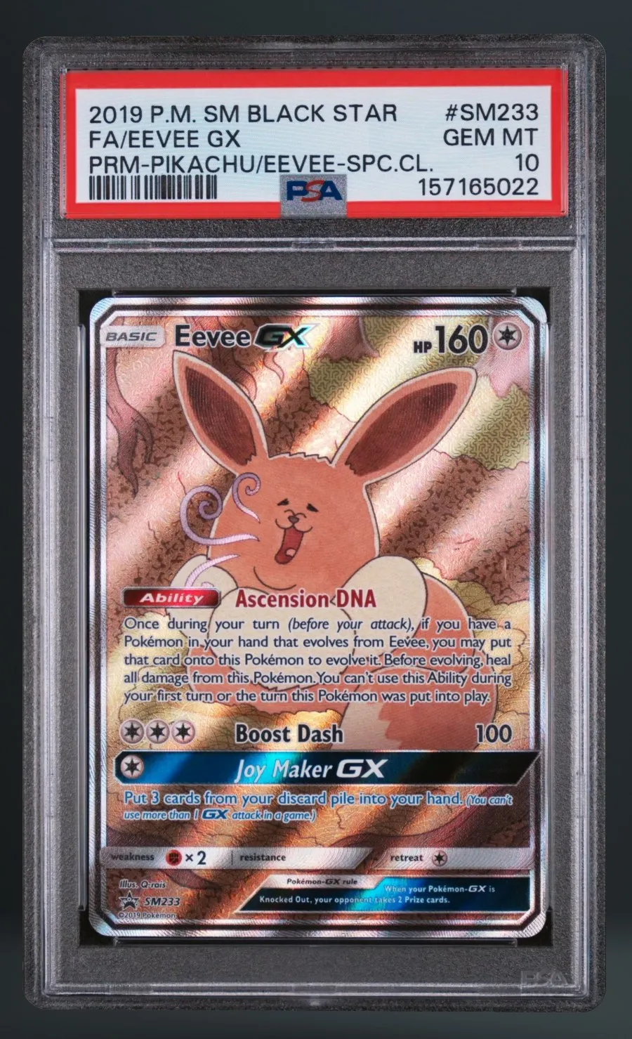 FA/Eevee GX — PSA 10 graded slab