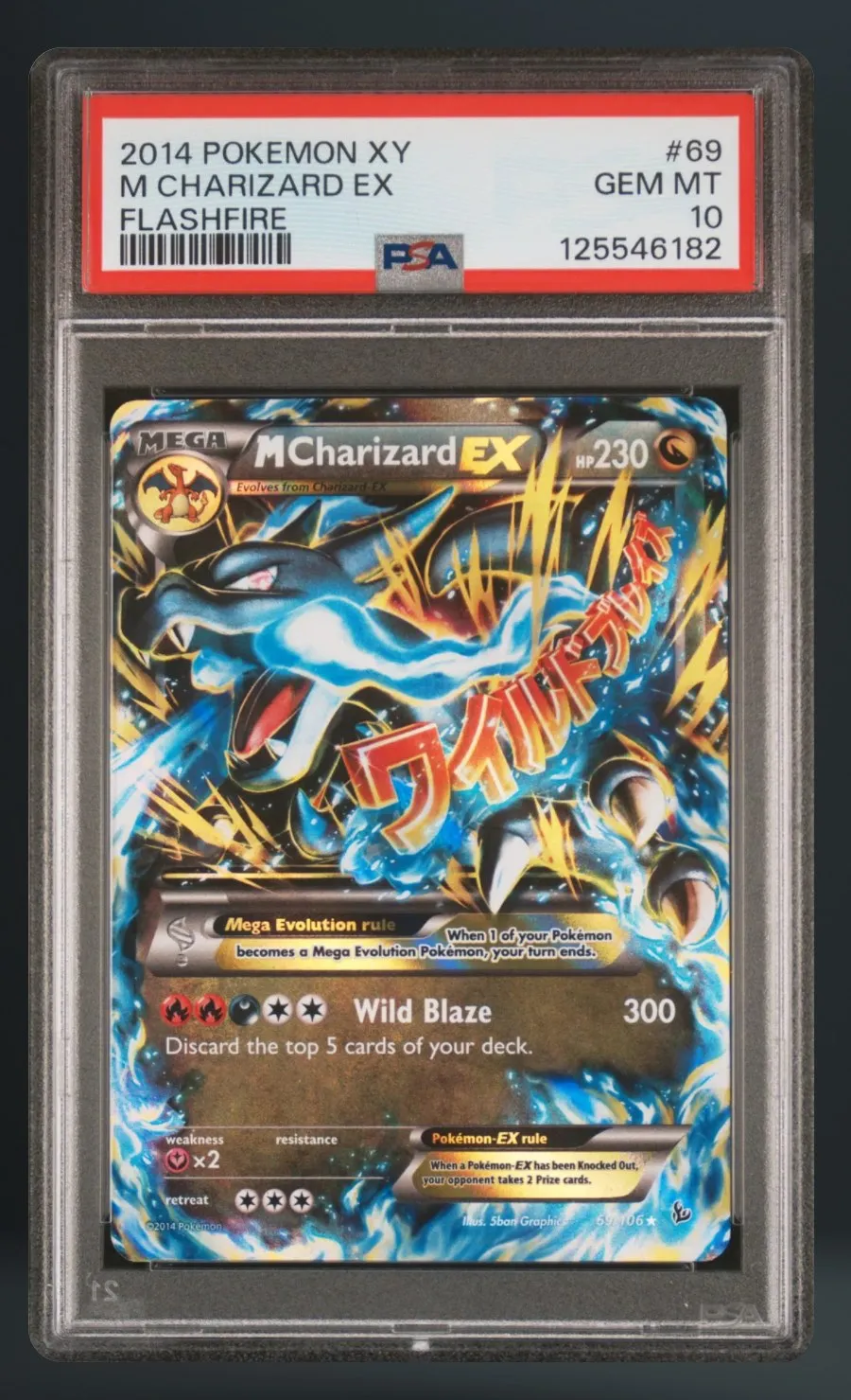 M Charizard EX — PSA 10 graded slab