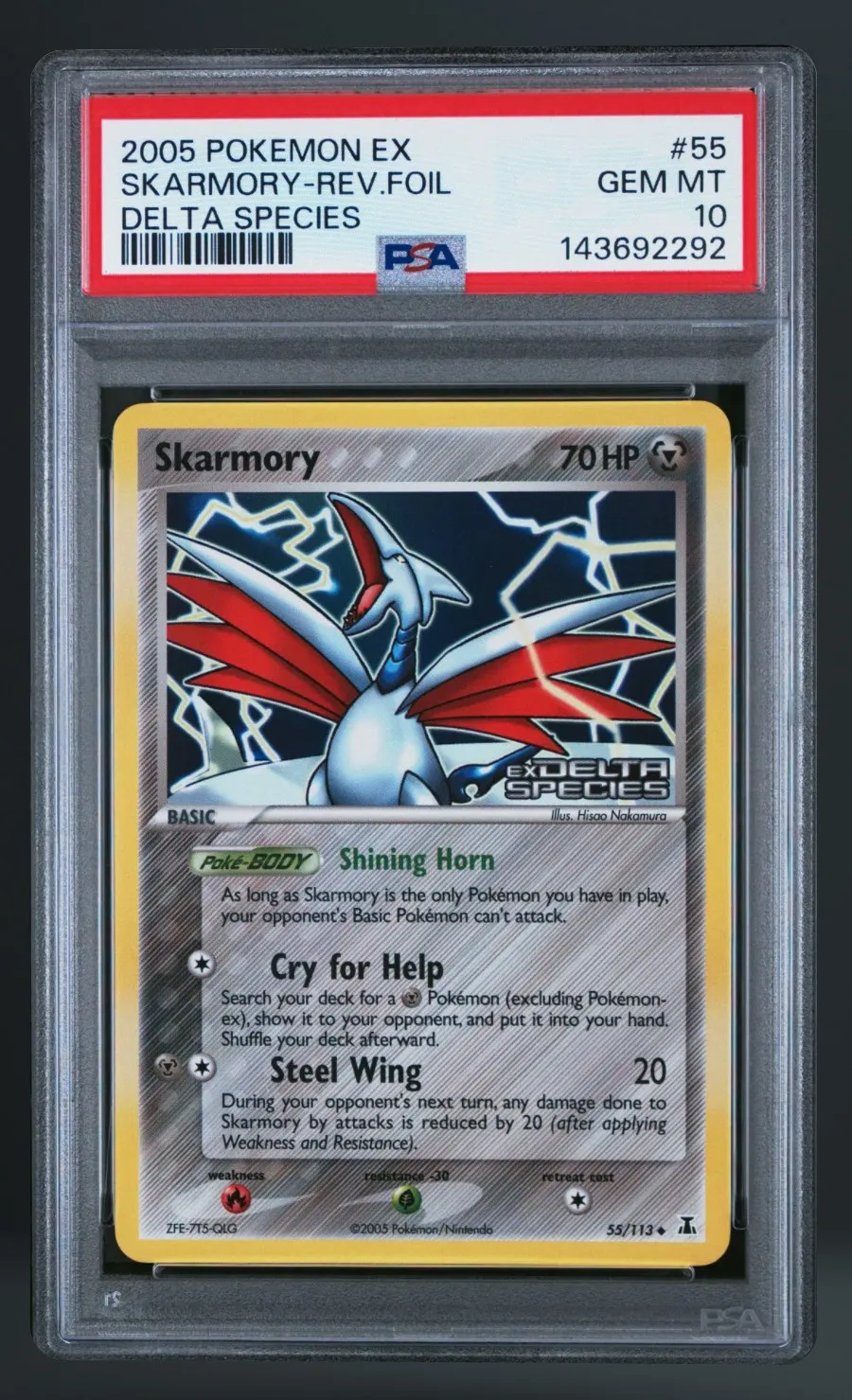 Skarmory-Rev.foil — PSA 10 graded slab