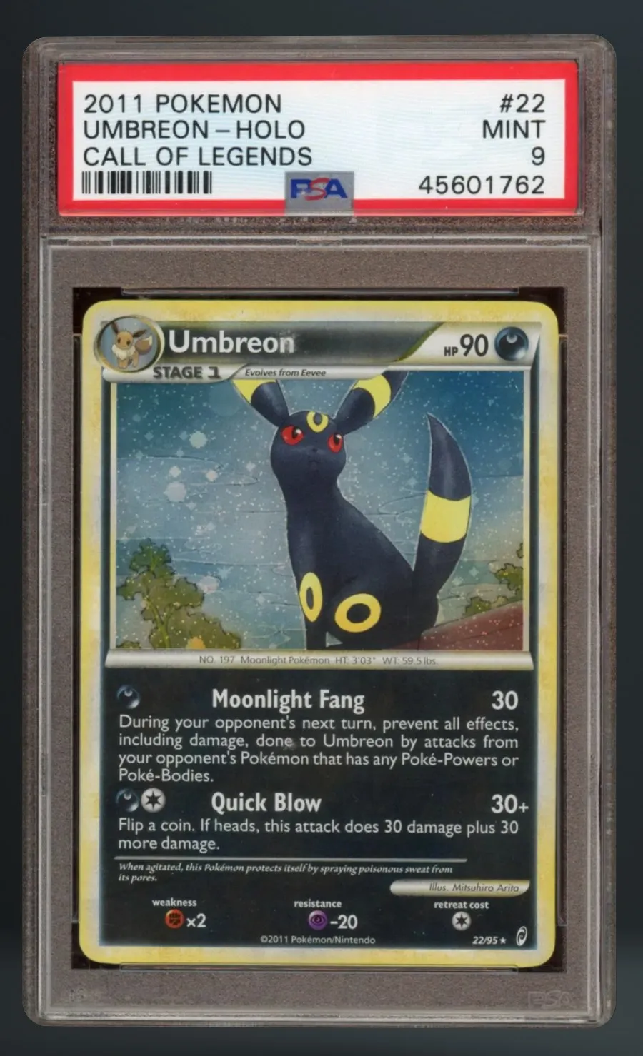 Umbreon-Holo — PSA 9 graded slab