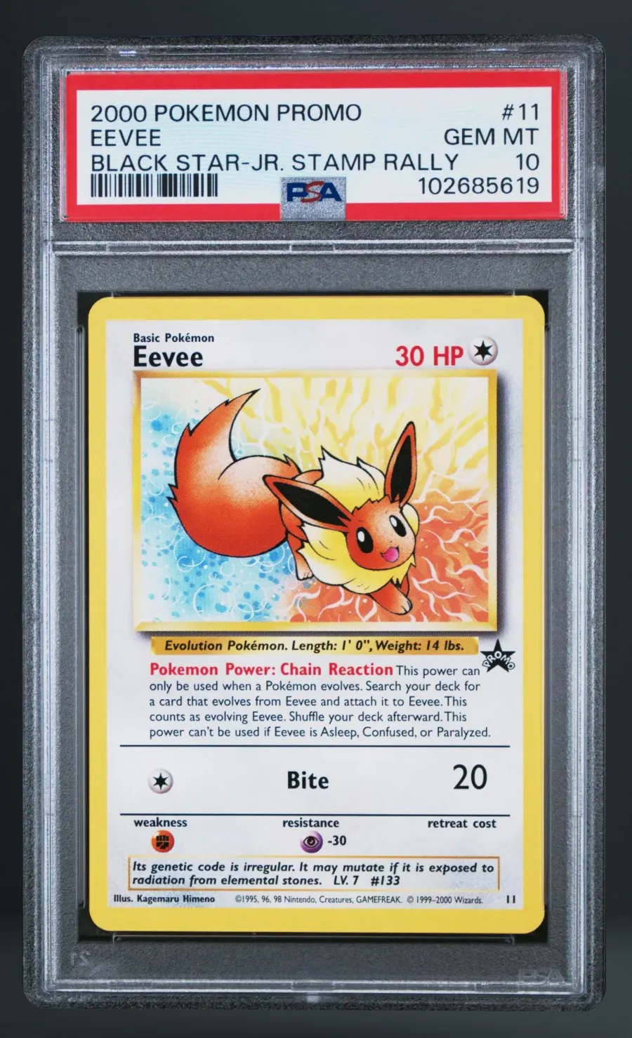Eevee — PSA 10 graded slab