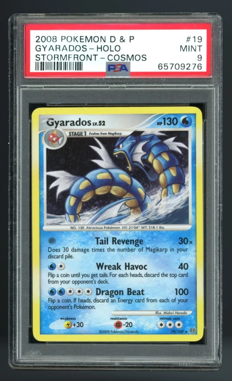 Gyarados-Holo — PSA 9 graded slab