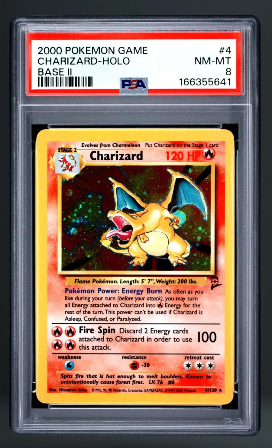 Charizard-Holo — PSA 8 graded slab