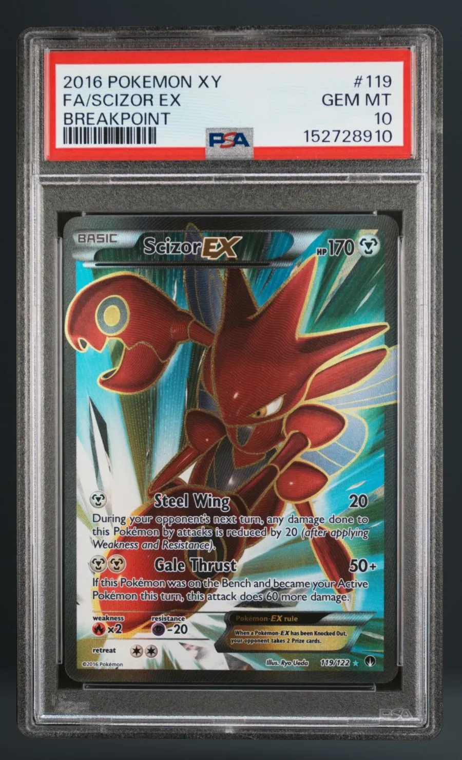 FA/Scizor EX — PSA 10 graded slab