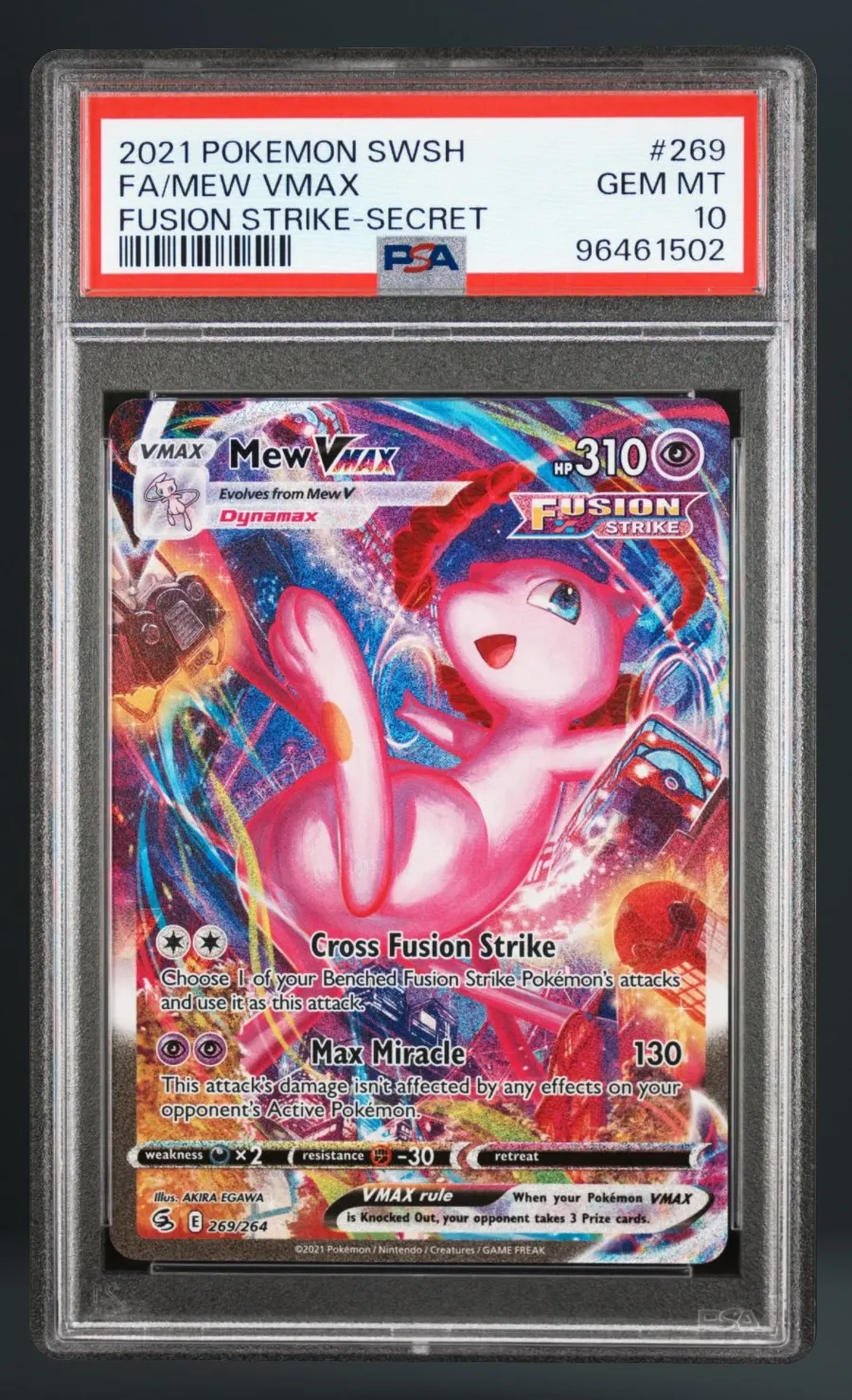 FA/Mew VMAX — PSA 10 graded slab