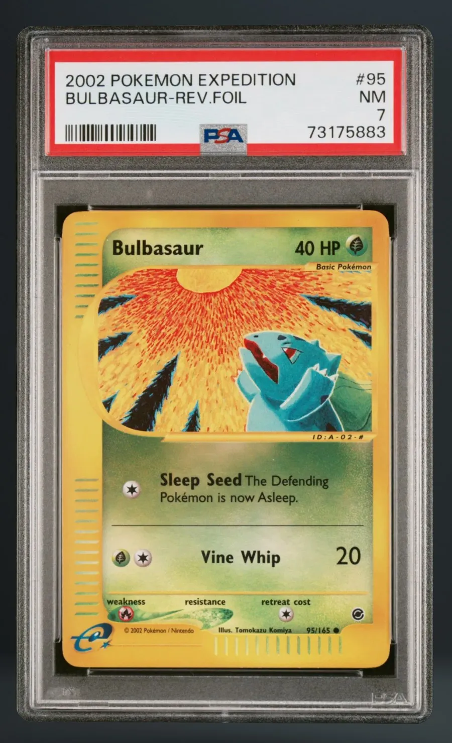 Bulbasaur-Rev.foil — PSA 7 graded slab