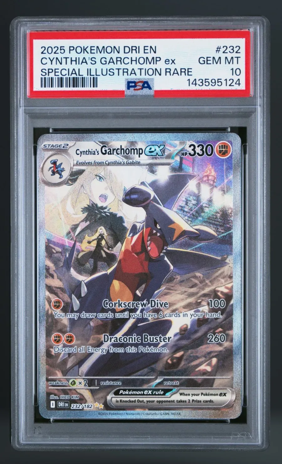 Cynthia's Garchomp ex — PSA 10 graded slab