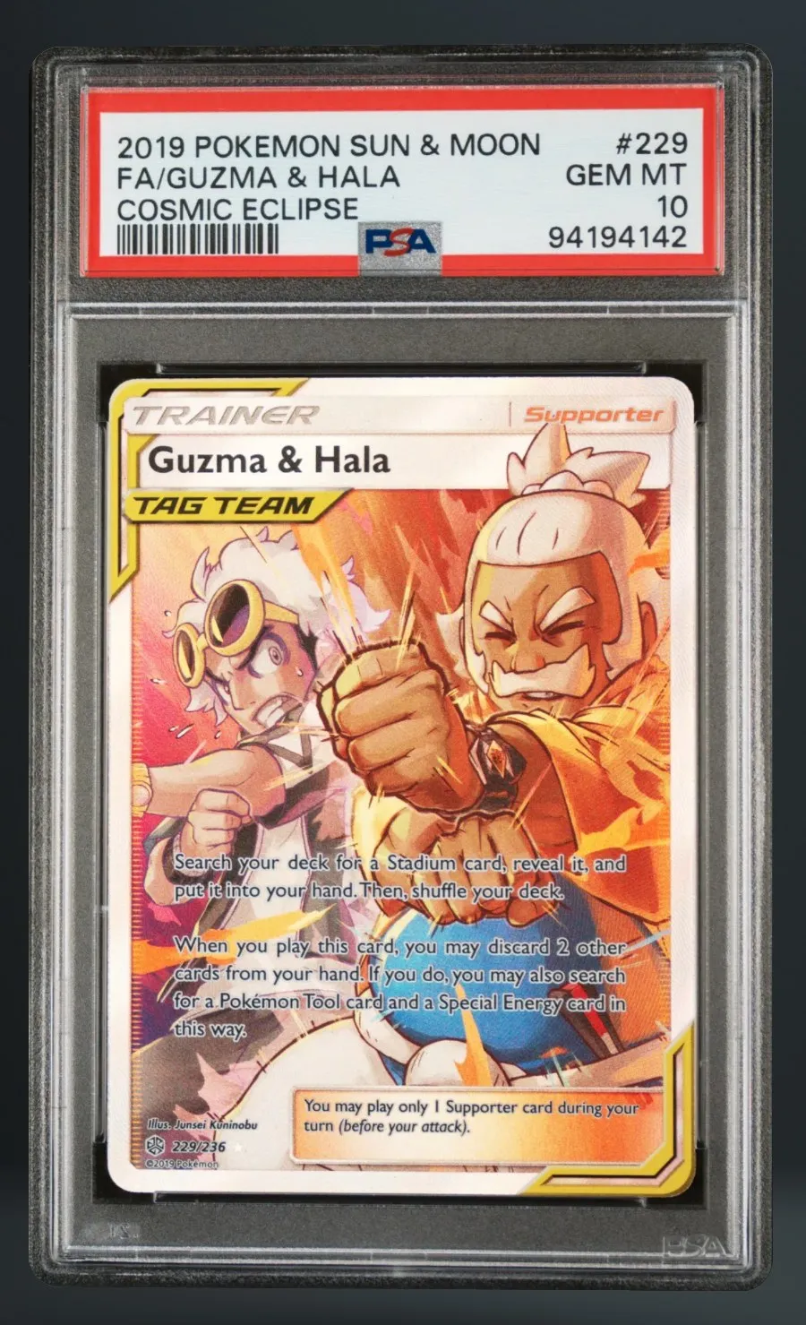 FA/Guzma & Hala — PSA 10 graded slab