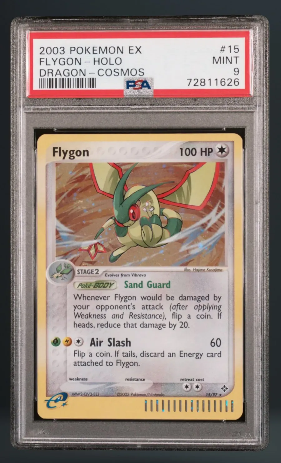 Flygon-Holo — PSA 9 graded slab