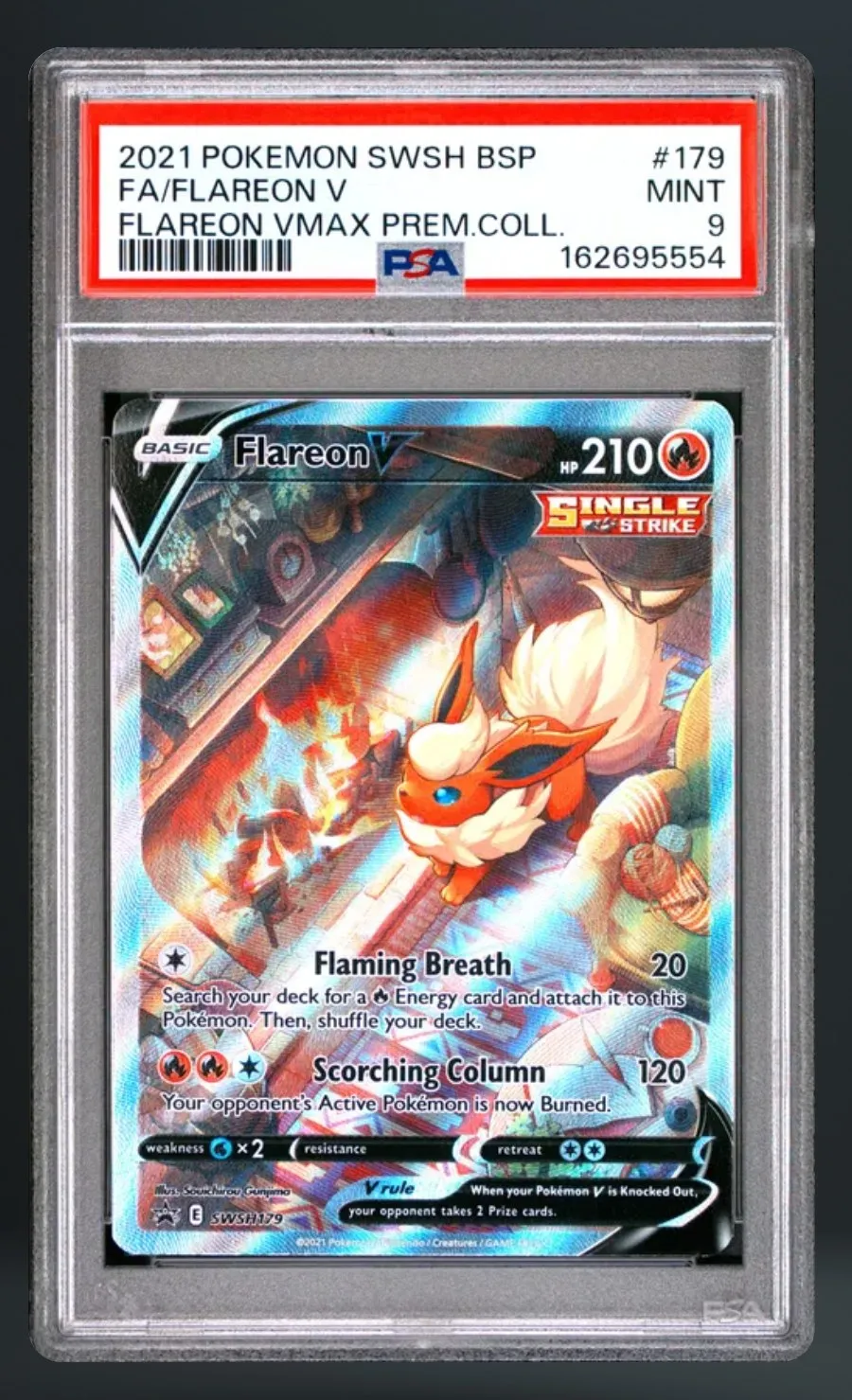 FA/Flareon V — PSA 9 graded slab