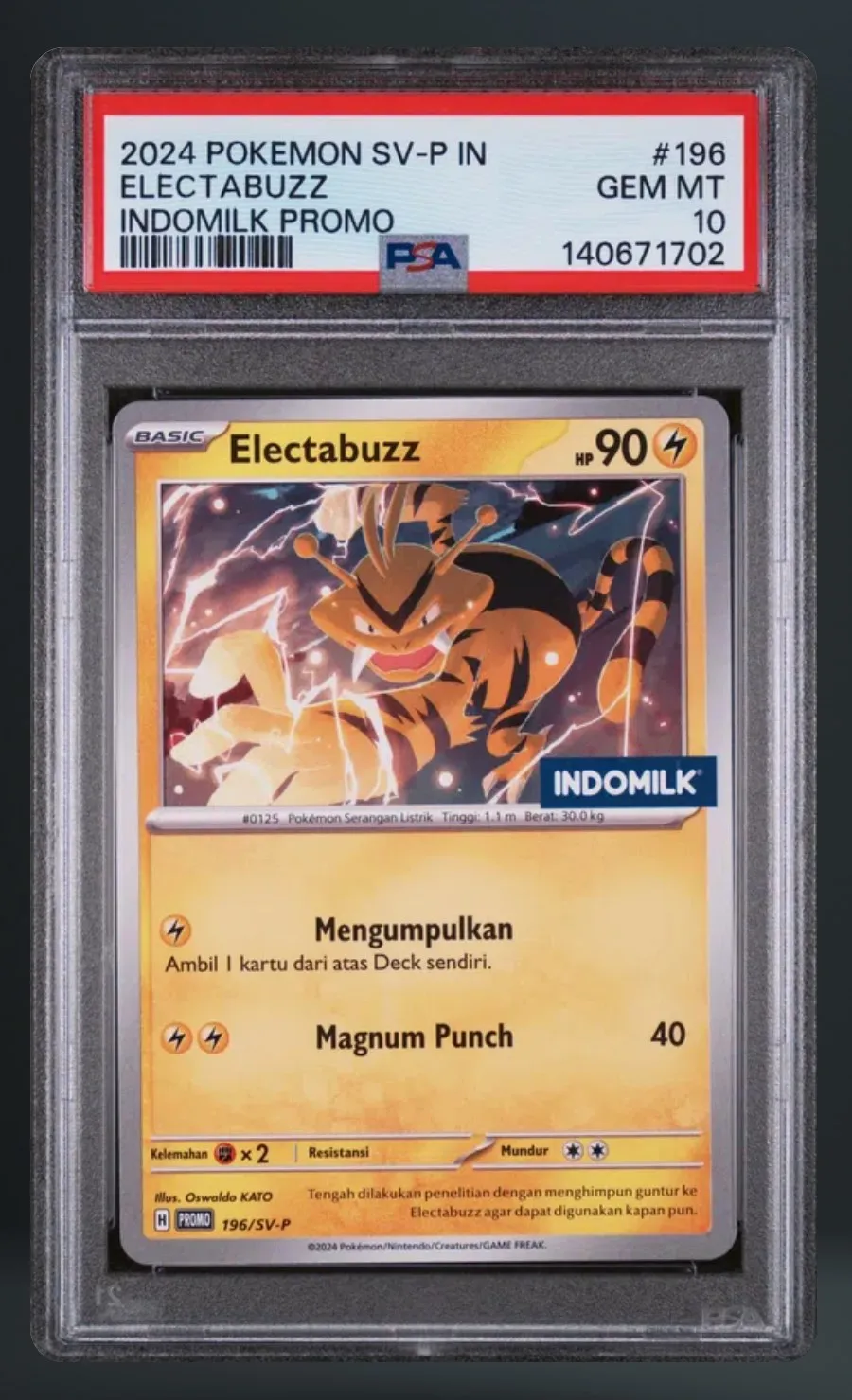 Electabuzz — PSA 10 graded slab