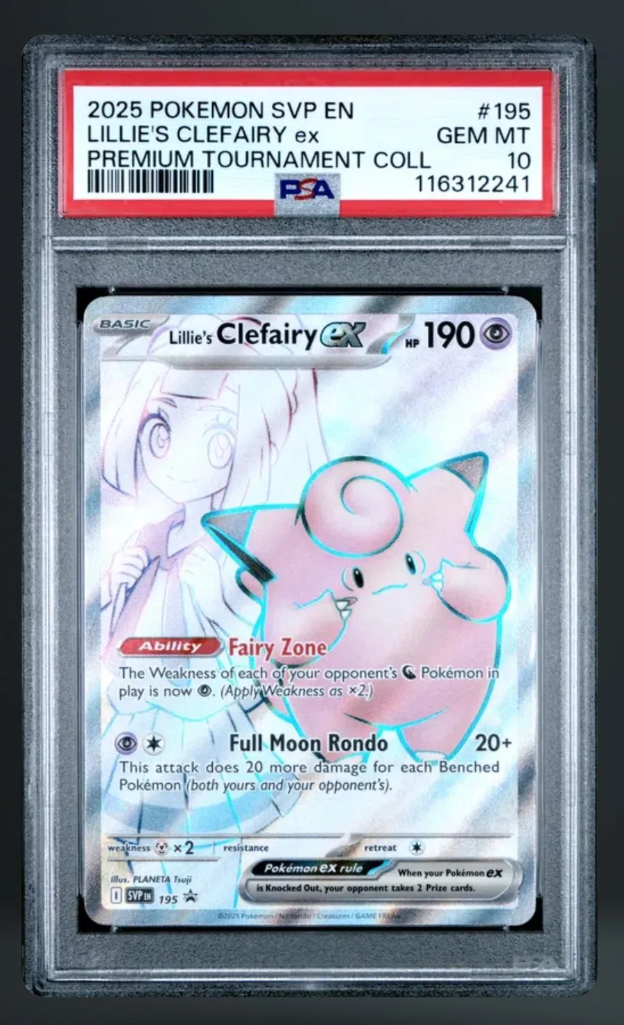 Lillie's Clefairy EX — PSA 10 graded slab