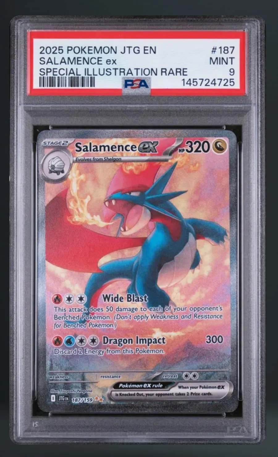 Salamence ex — PSA 9 graded slab