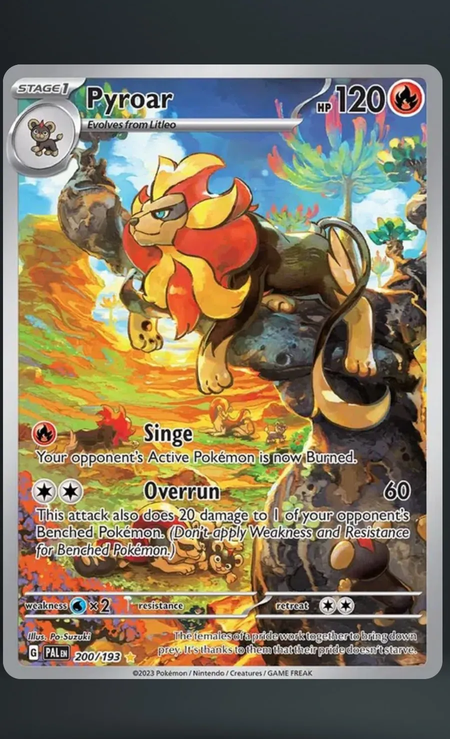 Pyroar — raw, ungraded card