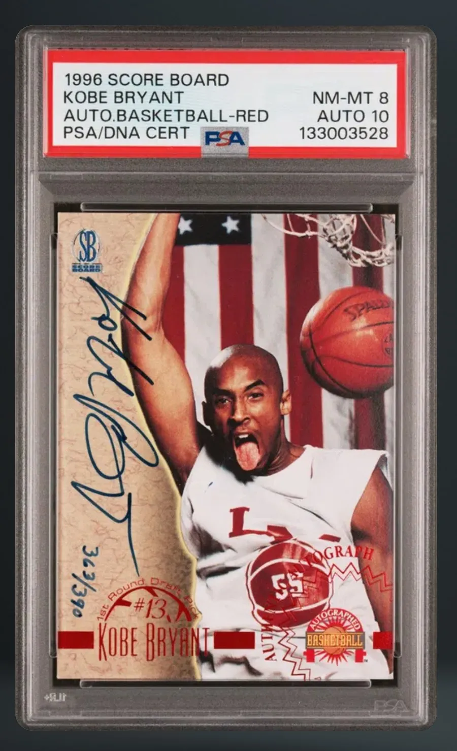 Kobe Bryant — PSA 8 graded slab