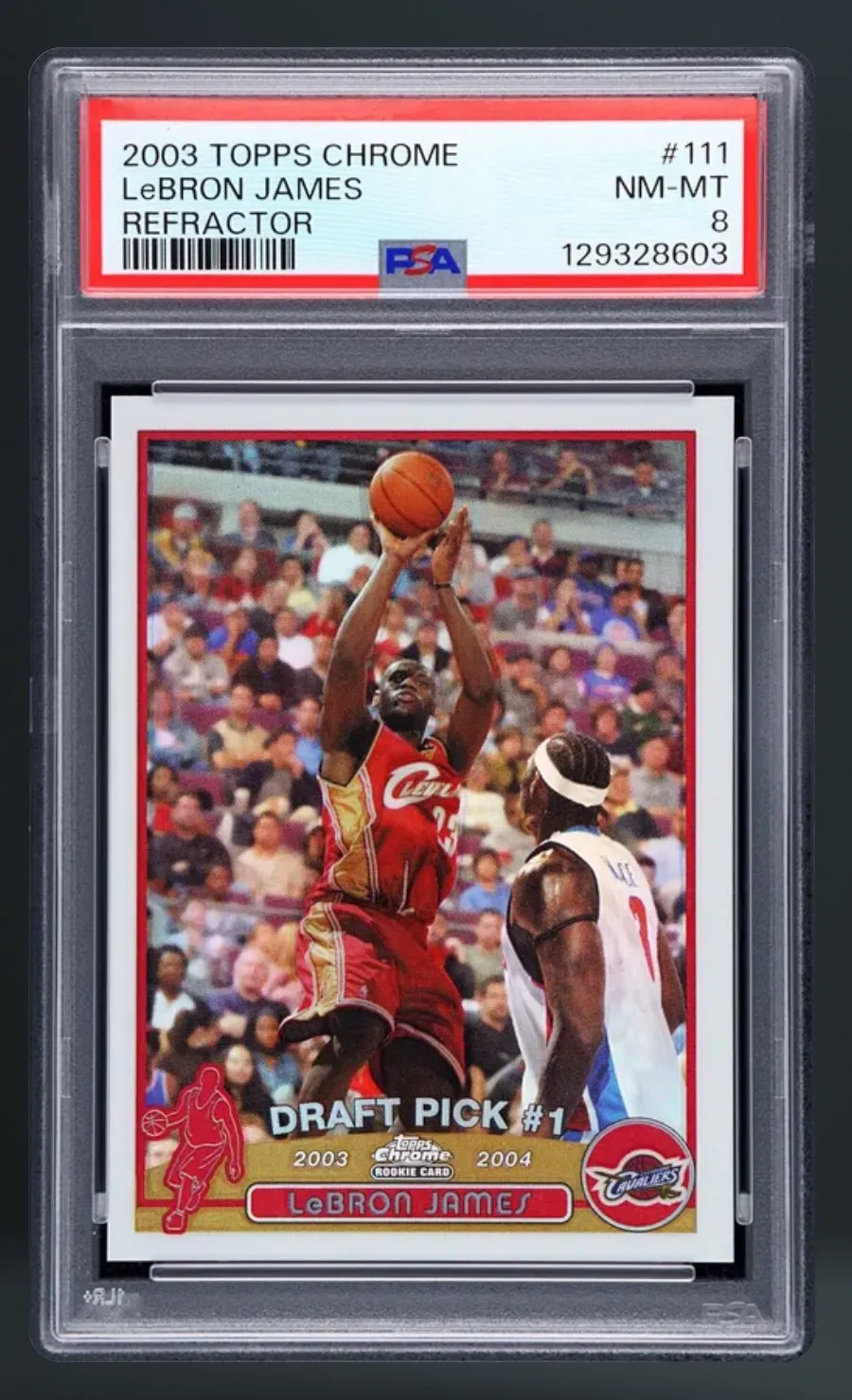 LeBron James — PSA 8 graded slab