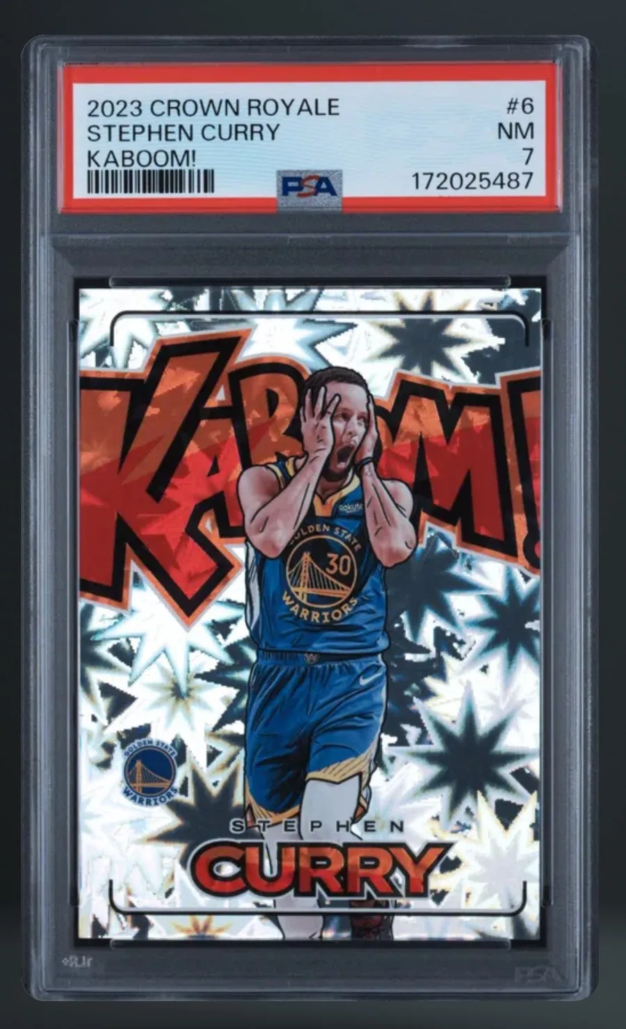 Stephen Curry — PSA 7 graded slab
