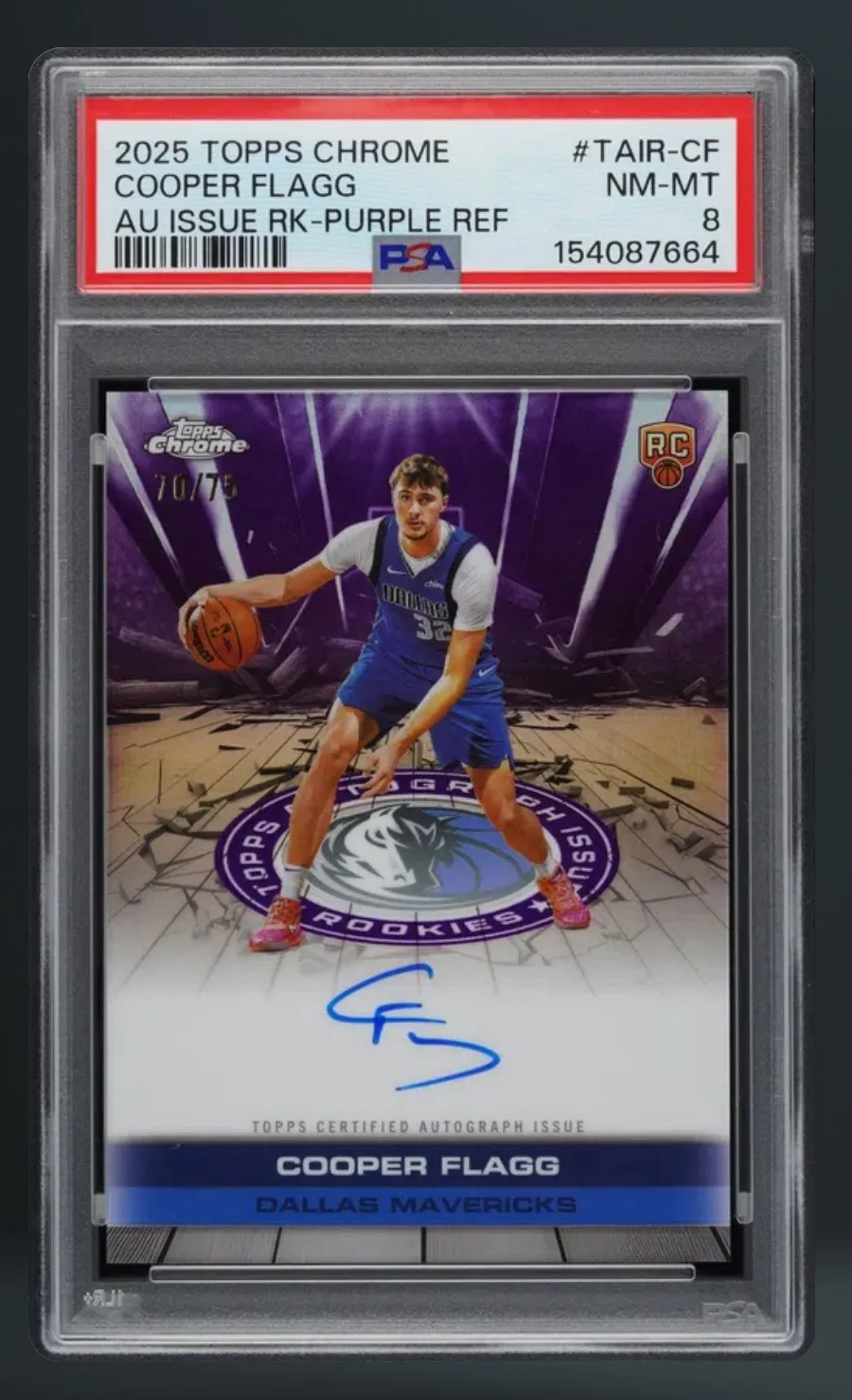 Cooper Flagg — PSA 8 graded slab