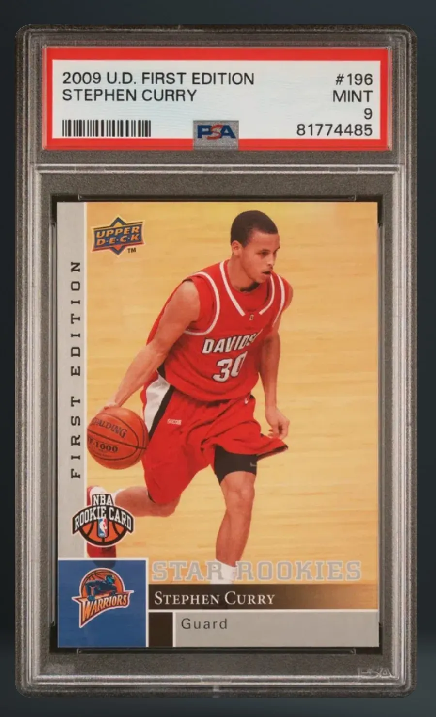 Stephen Curry — PSA 9 graded slab