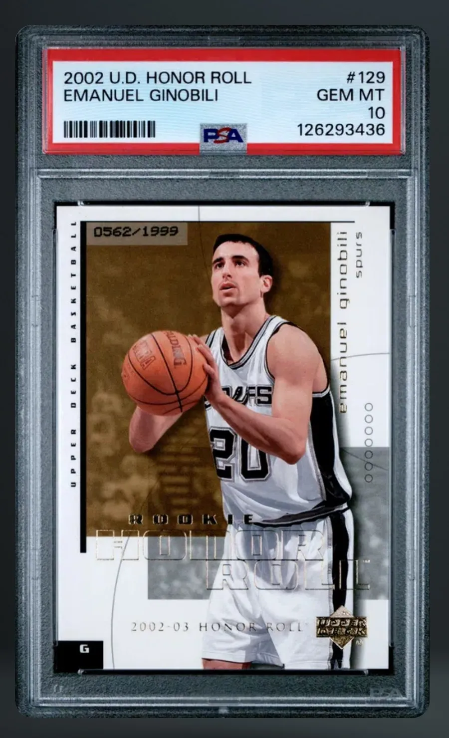 Emanuel Ginobili — PSA 10 graded slab