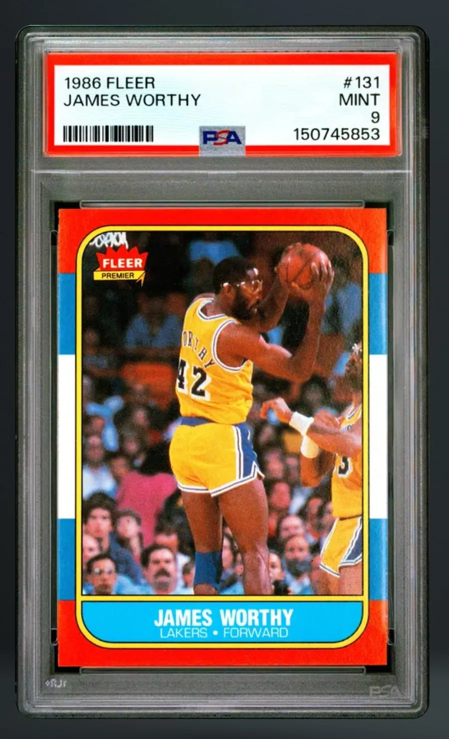 James Worthy — PSA 9 graded slab