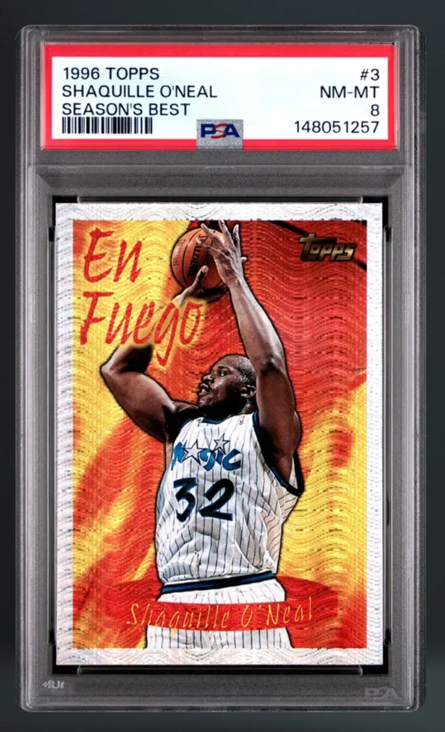 Shaquille O'Neal — PSA 8 graded slab