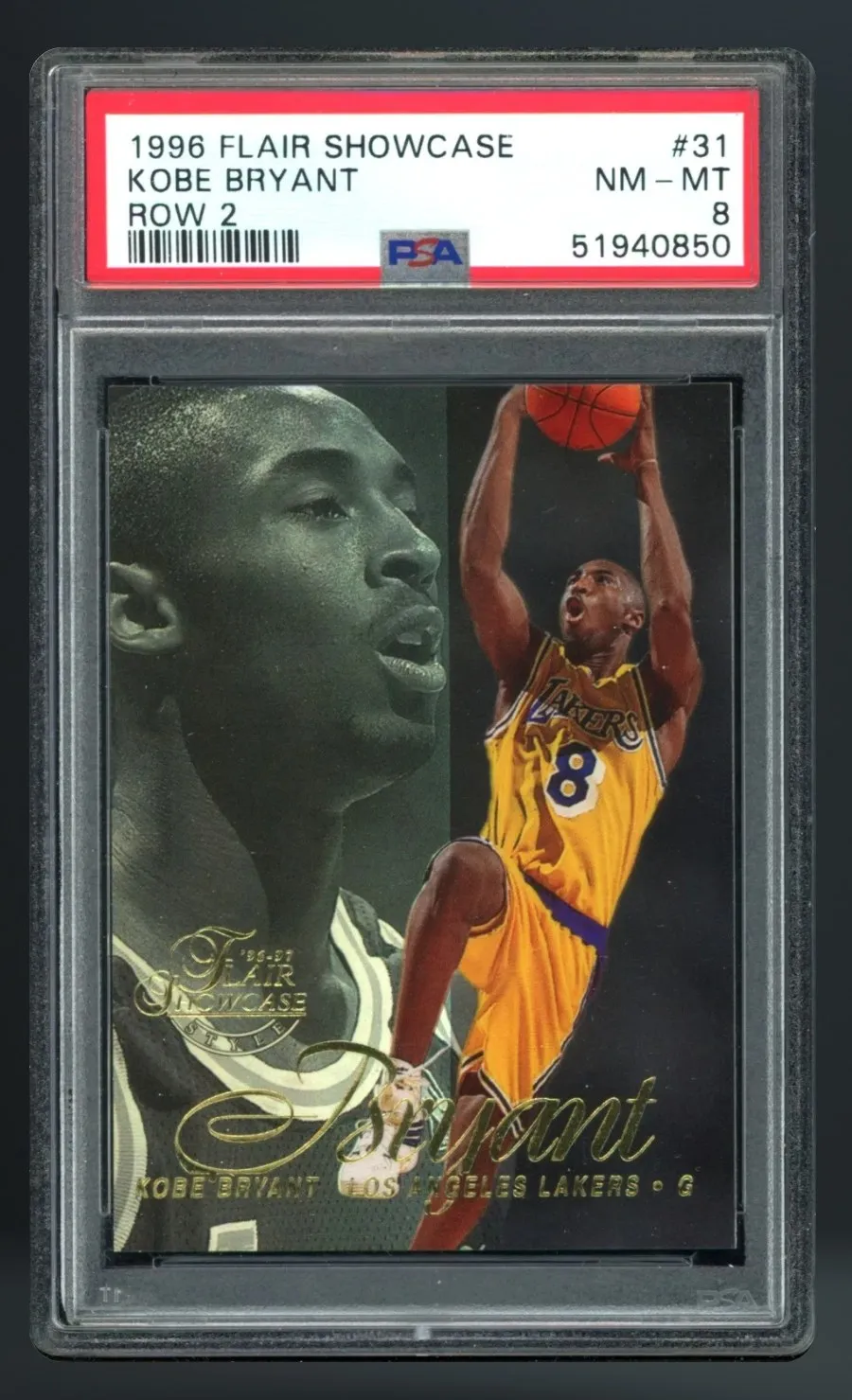 Kobe Bryant — PSA 8 graded slab