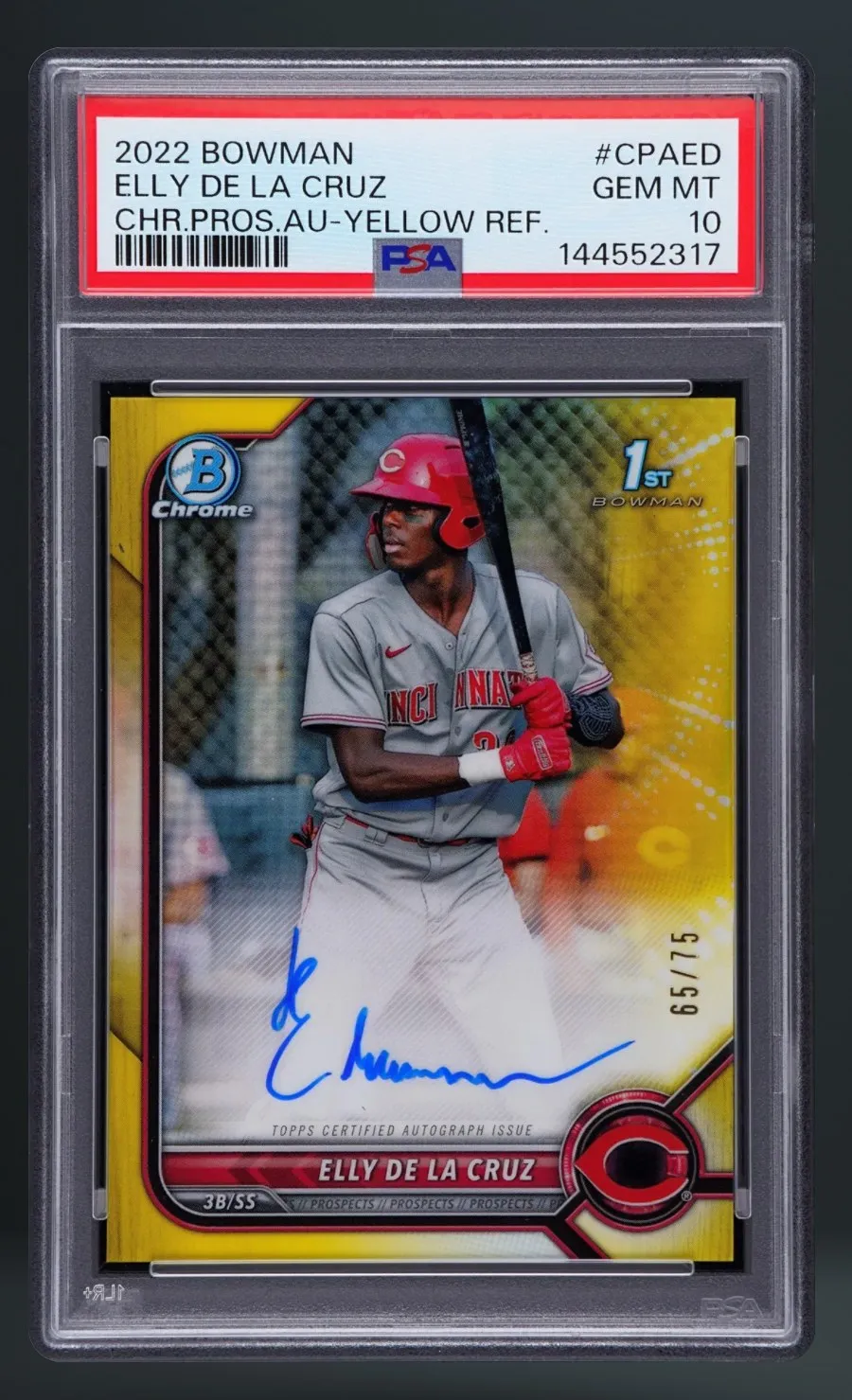 Elly De La Cruz — PSA 10 graded slab