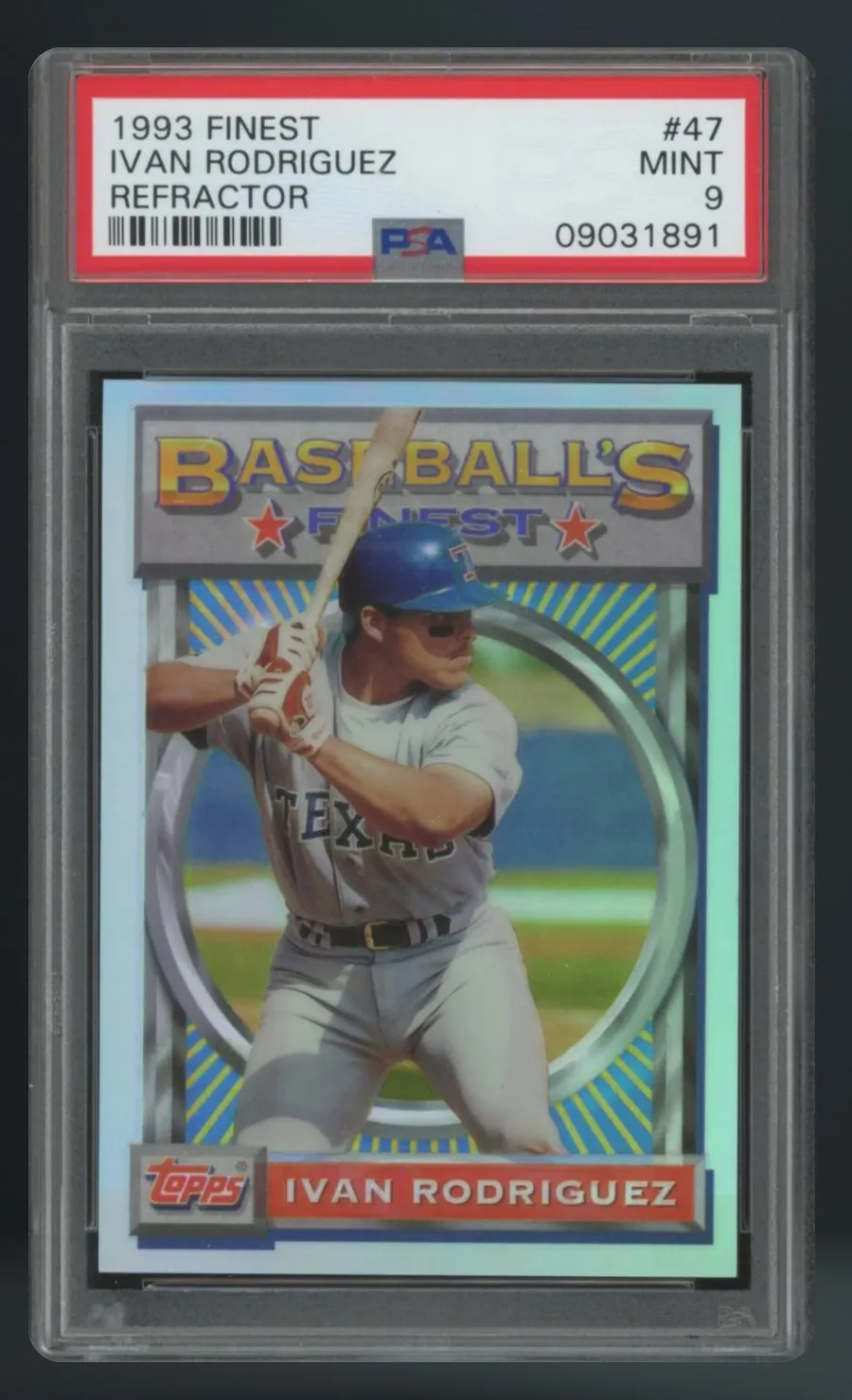 Ivan Rodriguez — PSA 9 graded slab