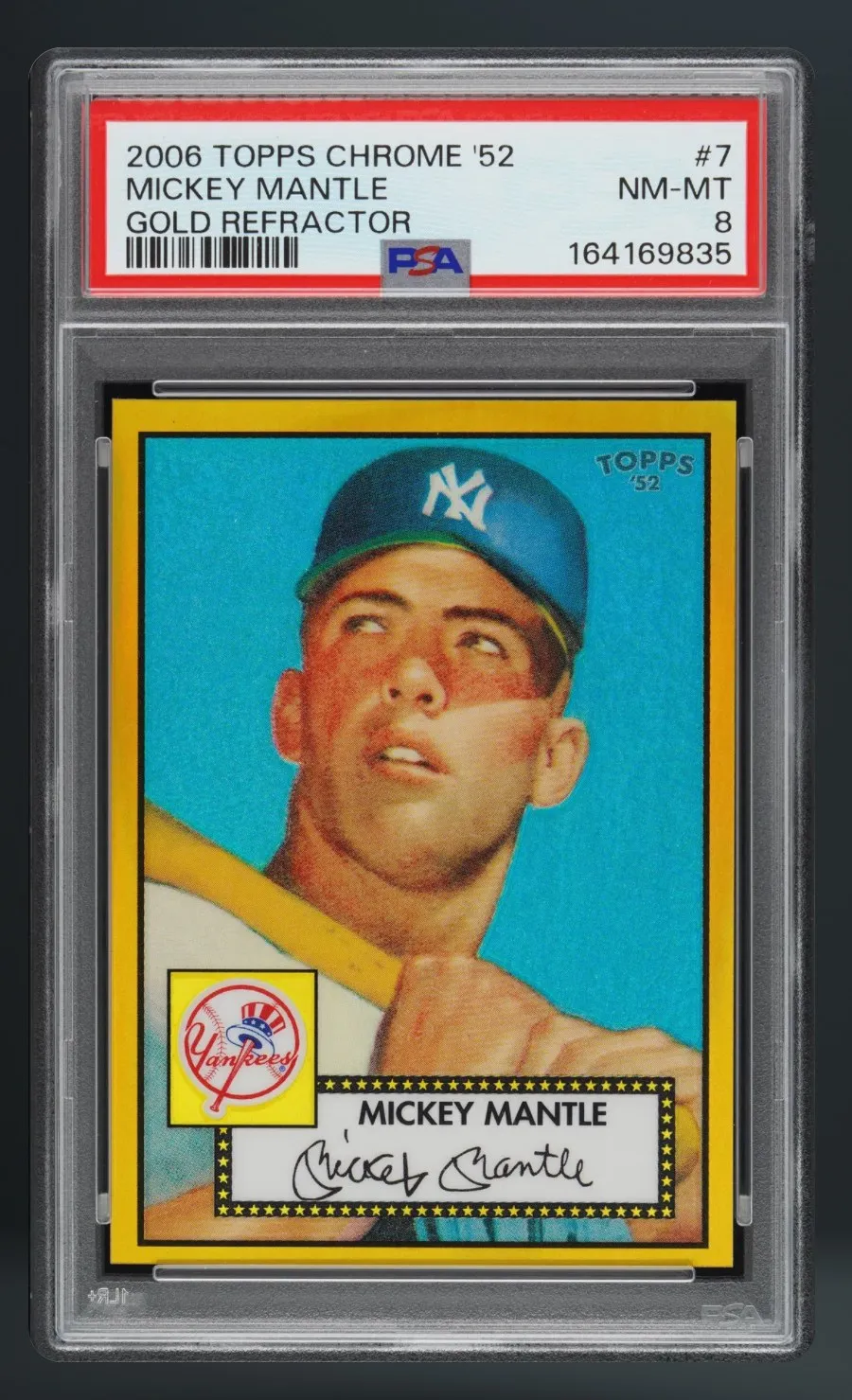Mickey Mantle — PSA 8 graded slab
