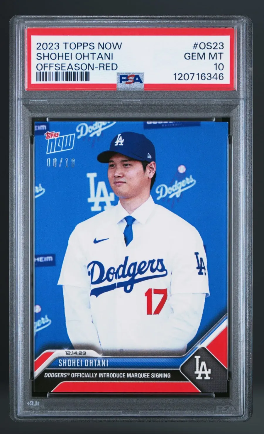 Shohei Ohtani — PSA 10 graded slab