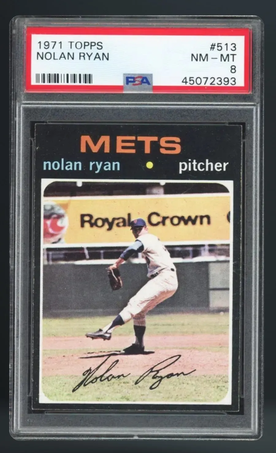 Nolan Ryan — PSA 8 graded slab