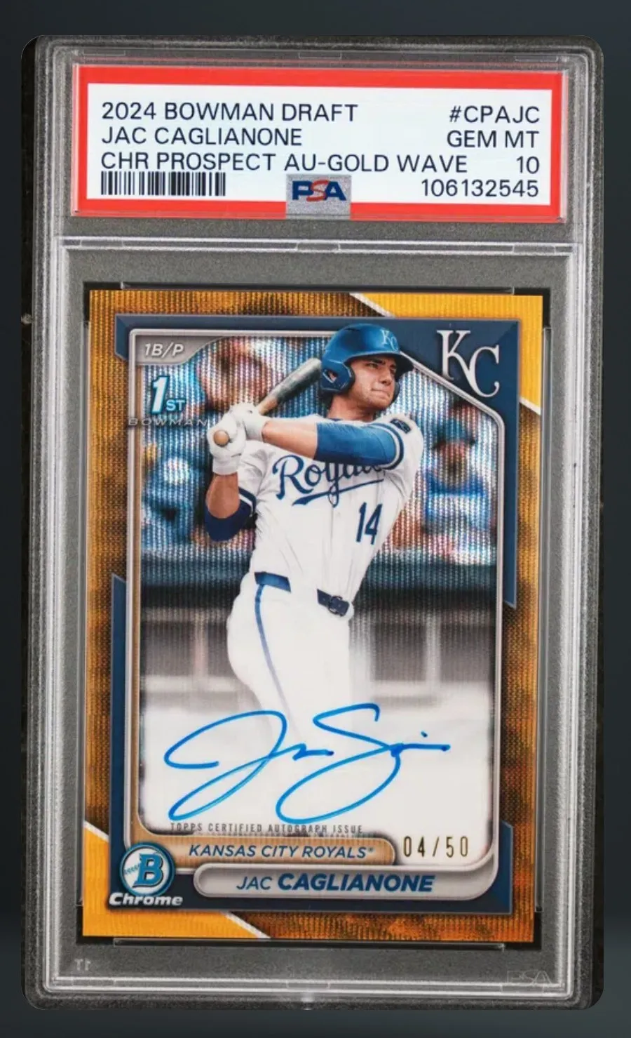 Jac Caglianone — PSA 10 graded slab