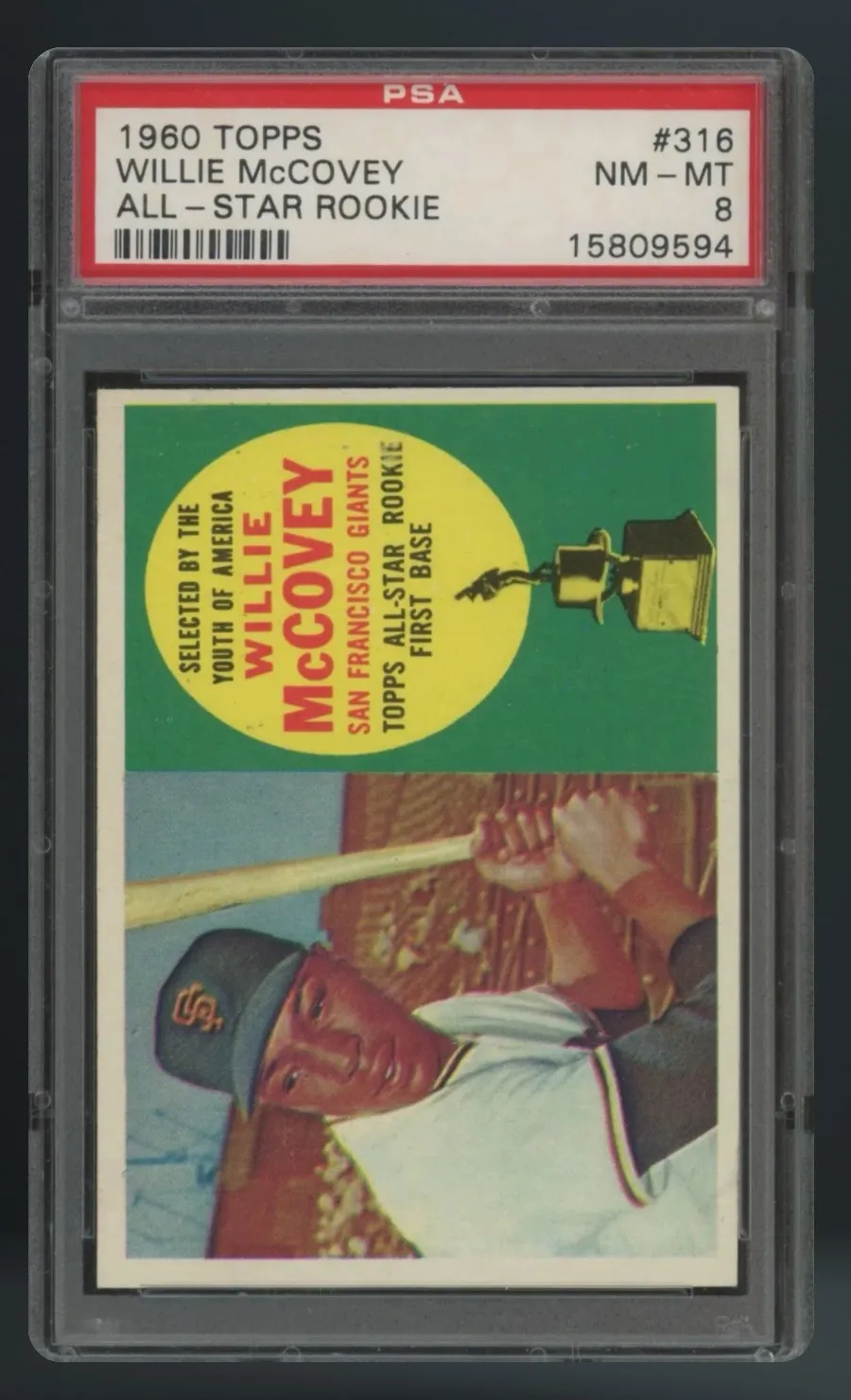 Willie McCovey — PSA 8 graded slab
