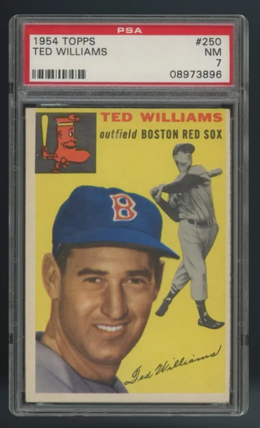 Ted Williams — PSA 7 graded slab